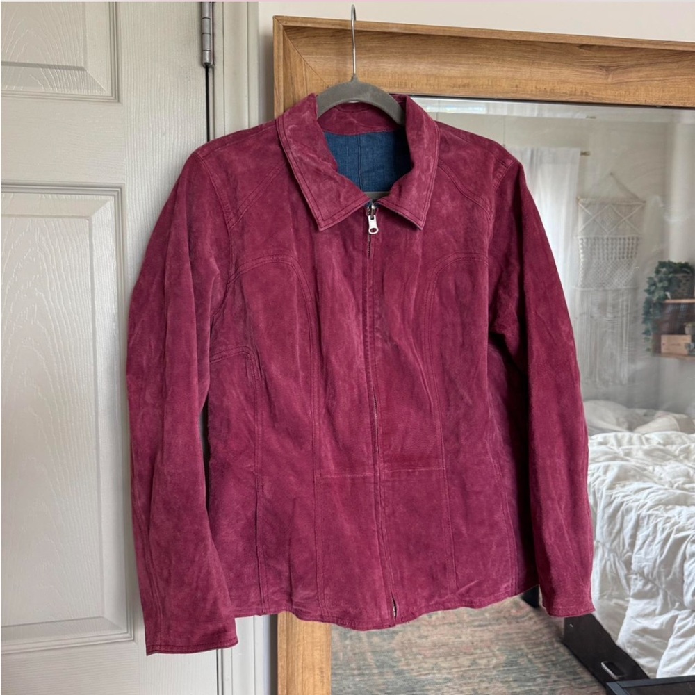 Denim&Co Blue Suede Jacket